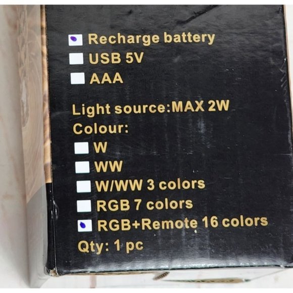 Rose Diamond LED USB Charging Mood Light Multiple Color Remote Lamp - Picture 14 of 16